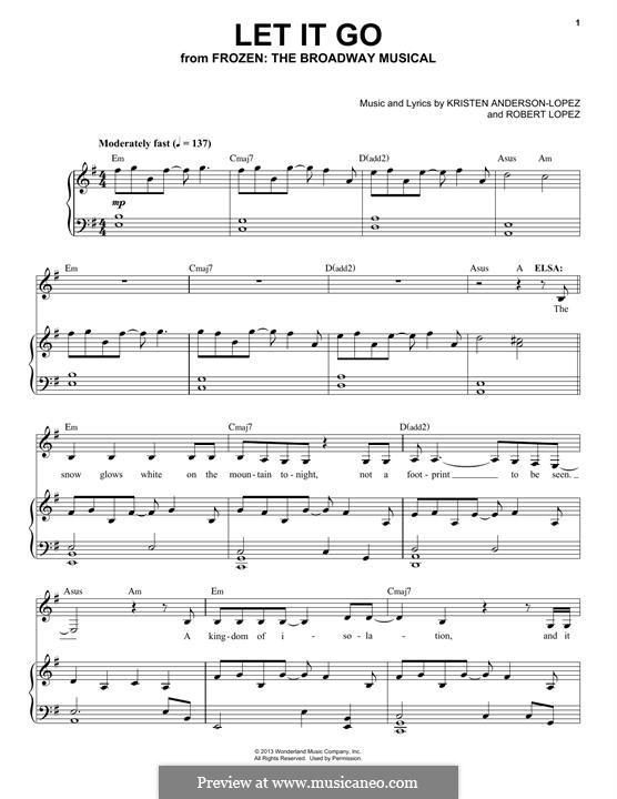 Vocal version: Для голоса и фортепиано by Robert Lopez, Kristen Anderson-Lopez