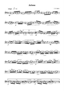 Ich steh mit einem Fuss im Grabe, BWV 156: Arioso, für BassBlockflöte by Иоганн Себастьян Бах
