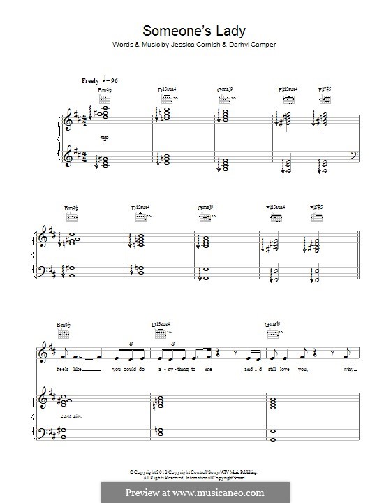 Someone's Lady (Jessie J): Для голоса и фортепиано (или гитары) by Jessica Cornish, Darhyl Camper