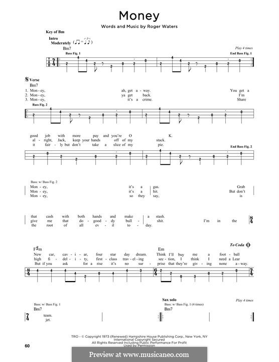 Money (Pink Floyd): Мелодия by Roger Waters
