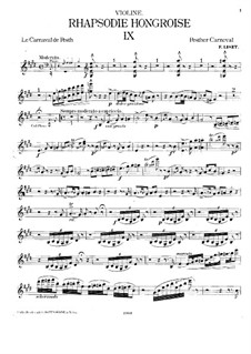 No.9 ми-бемоль мажор, для фортепианного трио, S.379: Партия скрипки by Франц Лист