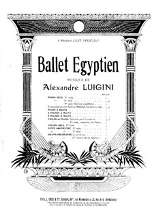 Ballet égyptien, Op.12: Четыре части. Для двух фортепиано в четыре руки – партия II фортепиано by Александр Луиджини