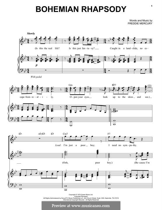 Vocal version: Для голоса и фортепиано by Freddie Mercury