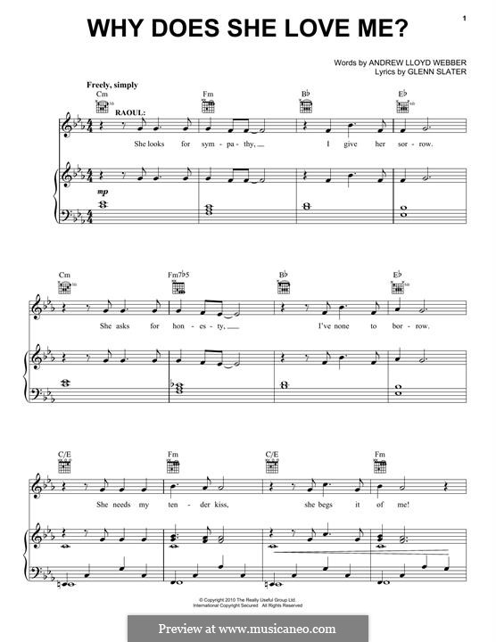 Why Does She Love Me?: Для голоса и фортепиано (или гитары) by Andrew Lloyd Webber