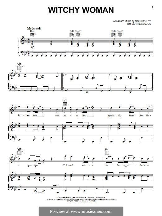 Witchy Woman (Eagles): Для голоса и фортепиано (или гитары) by Bernard Leadon, Don Henley