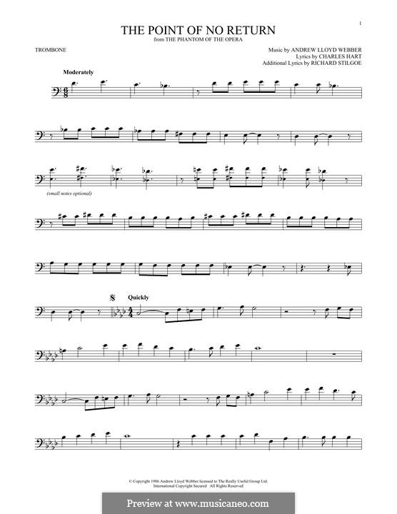 The Point of No Return: For trombone by Andrew Lloyd Webber