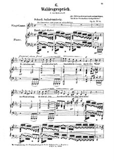 Waldesgespräch, Op.5 No.4: Waldesgespräch by Адольф Йенсен