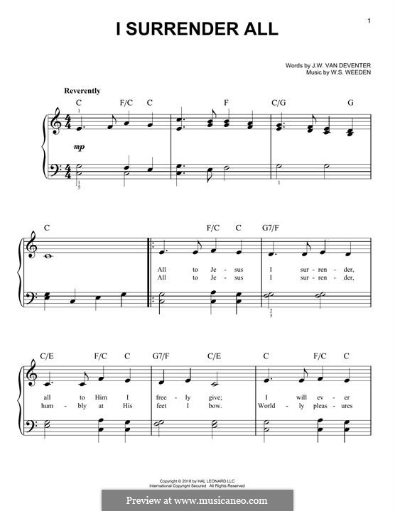 Всё Иисусу отдаю я: Для фортепиано by Winfield Scott Weeden