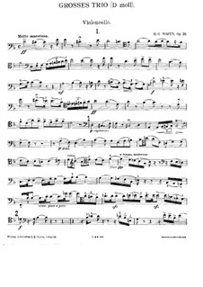 Фортепианное трио ре минор, Op.28: Партия виолончели by Генрих Готтлиб Норен