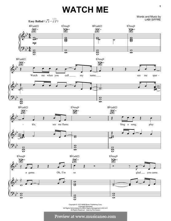 Watch Me (Labi Siffre): Для голоса и фортепиано (или гитары) by Labi Siffre