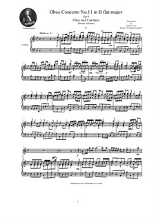 Concerto No.11 in B Flat Major: For oboe and cembalo (or piano) by Томазо Альбинони