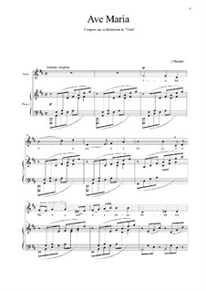 Аве Мария: Для голоса, скрипки и фортепиано by Жюль Массне