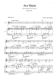 Аве Мария: For soprano and piano by Жюль Массне