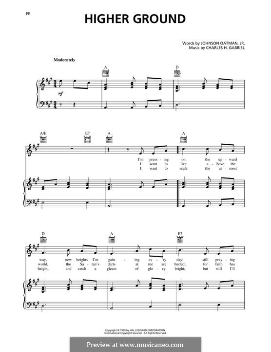 Higher Ground: Для голоса и фортепиано (или гитары) by Charles Hutchinson Gabriel
