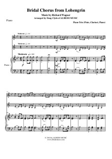 Свадебный хор: For flute, clarinet and piano by Рихард Вагнер