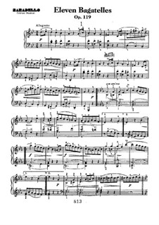 Одиннадцать новых багателей для фортепиано, Op.119: Сборник by Людвиг ван Бетховен