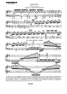 Концерт для фортепиано с оркестром No.3, Op.37: Каденция к I части by Людвиг ван Бетховен