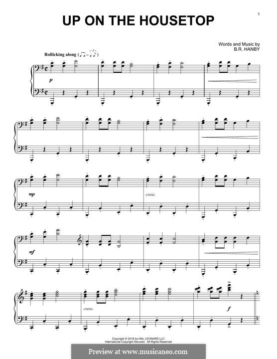Up on the House Top: Для фортепиано (jazz version) by Benjamin Russel Hanby