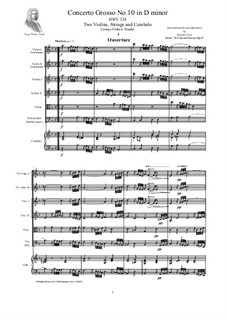 Кончерто гроссо No.10 ре минор, HWV 328: Score, parts by Георг Фридрих Гендель