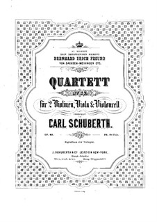 Струнный квартет No.4 ля минор, Op.40: Партия виолончели by Карл Шуберт