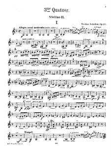 Струнный квартет No.3 ре минор, Op.20: Скрипка II by Николай Соколов