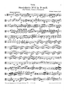 Струнное трио No.2 ре мажор, Op.5: Партия альта by Вилибальд Зоммер