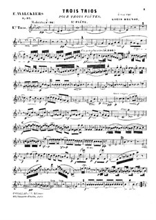 Три трио для трех флейт, Op.93: Партия третьей флейты by Эжен Валькьер