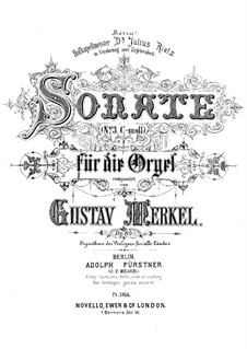 Соната для органа No.3 до минор, Op.80: Соната для органа No.3 до минор by Густав Адольф Меркель