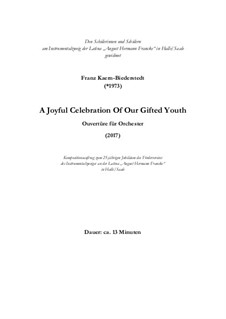 A Joyful Celebration of our gifted Youth: Partitur by Franz Ferdinand Kaern