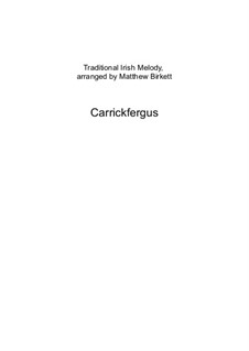Carrickfergus: For brass band by folklore