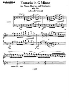 Фантазия до минор, Op.80: For mixed choir and piano by Людвиг ван Бетховен