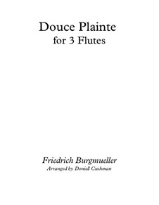 No.16 Douce Plainte (Lamentation): For flute trio by Иоганн Фридрих Бургмюллер