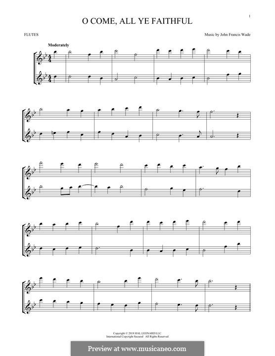 Instrumental version (Printable scores): Для двух флейт by Джон Фрэнсис Уэйд