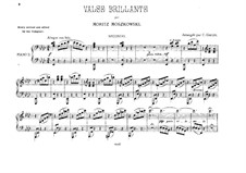 Блестящий вальс : Для двух фортепиано в 8 рук – партия II фортепиано by Мориц Мошковский