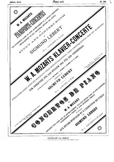 Концерт для фортепиано с оркестром No.5 ре мажор, K.175: Сольная партия by Вольфганг Амадей Моцарт