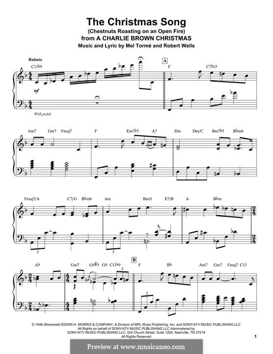 Piano version: Для одного исполнителя by Mel Tormé, Robert Wells