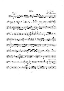 Концерт для фортепиано с оркестром No.5 ре мажор, K.175: Переложение для струнного квинтета – партия альта by Вольфганг Амадей Моцарт