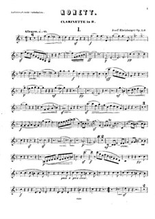 Нонет ми-бемоль мажор, Op.139: Партия кларнета by Йозеф Габриэль Райнбергер