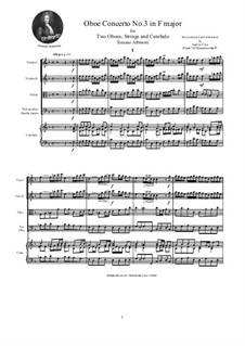 Concerto No.3 in F Major: Score and parts by Томазо Альбинони