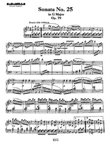 Соната для фортепиано No.25, Op.79: Для одного исполнителя by Людвиг ван Бетховен