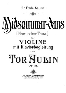 Midsommardans (Midsummer Dance), Op.18: Партитура by Тур Аулин