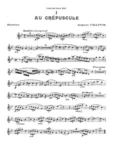 Au crépuscule for Oboe and Piano: Сольная партия by Огюст Шапюи