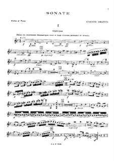 Соната для скрипки и фортепиано: Сольная партия by Огюст Шапюи