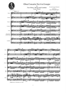 Concerto No.6 in G Major: Score and parts by Томазо Альбинони
