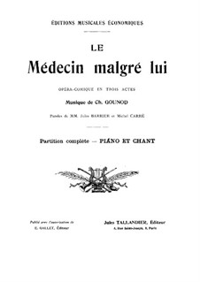 Лекарь поневоле: Клавир с вокальной партией by Шарль Гуно
