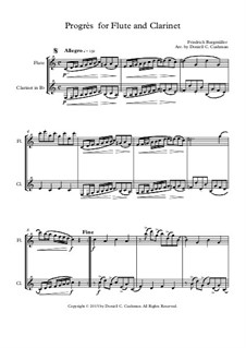 No.6 Progrès (Progress): For flute and clarinet by Иоганн Фридрих Бургмюллер