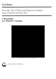 No.9 La Chasse (The Hunt): For clarinet trio by Иоганн Фридрих Бургмюллер