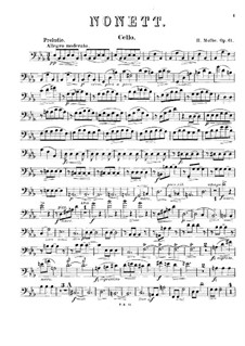 Нонет для духовых и струнных инструментов, Op.61: Партия виолончели by Генрих Мольбе