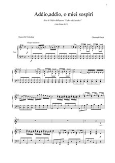 Addio, addio, o miei sospiri: Addio, addio, o miei sospiri by Кристоф Виллибальд Глюк