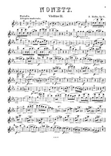 Нонет для духовых и струнных инструментов, Op.61: Скрипка II by Генрих Мольбе
